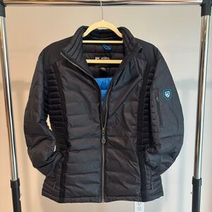 Kuhl Women’s Black Puffer Jacket with Blue Accents